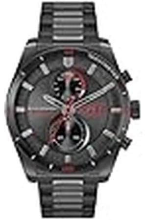HUGO BOSS Analoog multifunctioneel quartz horloge voor mannen #Fast Collection met zwarte roestvrijstalen armband - 1530374, , Modern