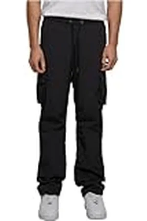 Urban classics Heren broek Straight Leg Nylon Cargo Pants Black XXL, , XXL