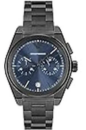 Emporio Armani Herenhorloge quartz/chrono uurwerk 43mm kastmaat met een roestvrij stalen armband AR11561