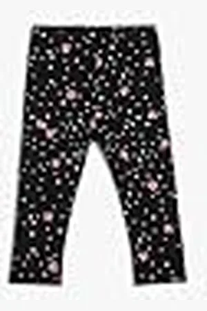 Koton Babygirls Flower Printed Cotton Elastische Tailleband Leggings, , 12-18 Maanden