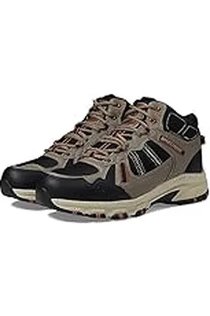 Skechers Heren Hillcrest Cross Shift Trainers, natuurlijke synthetisch/textiel/zwarte trim, 41 EU, , 41.5 EU