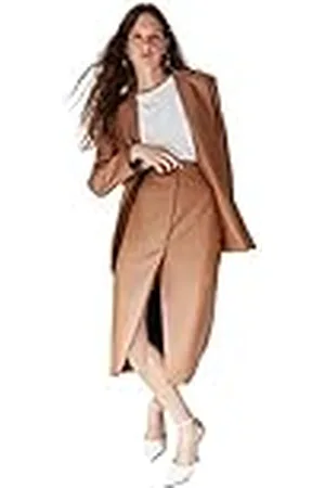Trendyol Vrouwen Vrouw Midi Kokerrok Geweven Rok, Bruin, 34, , 60