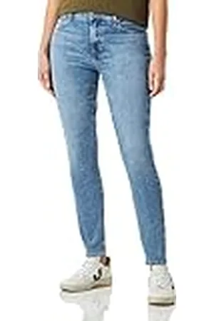 7 for all Mankind Dames Hw Skinny Slim Illusie met Embellished Squiggle Jeans, , 23
