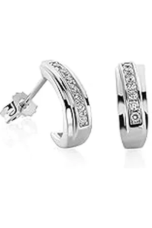 ORPHELIA OD-5292 Oorstekers voor dames, goud & diamant, 750 witgoud, gerhodineerd, diamant (0,19 ct), wit, rond geslepen, Diamant, Diamant
