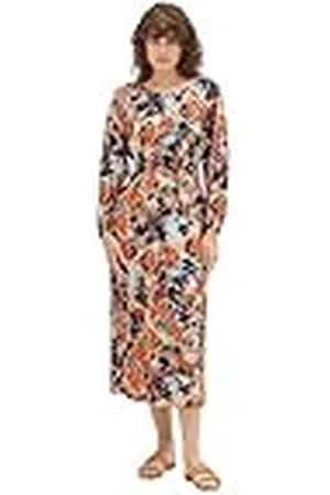 TOM TAILOR Maxi-jurk voor dames met plooien, , 38