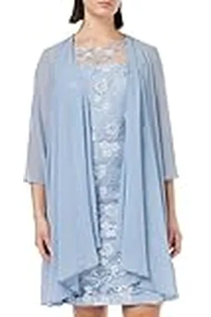 Gina Bacconi Geborduurde damesjurk met bijpassende chiffon jas, cocktailjurk, , 40
