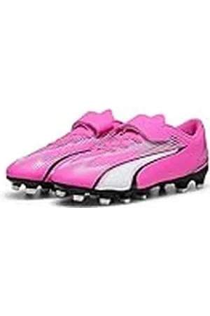 PUMA Unisex Kids Ultra Play Fg/Ag V Jr Voetbalschoen, Poison Pink White Zwart, 38.5 EU