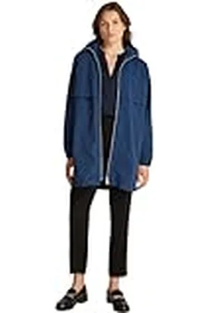 Tommy Hilfiger Dames LANGE NYLON WAISTED WINDBREAKER WW0WW44344 Parka jas, blauw, 3XL, , 3XL grote maten