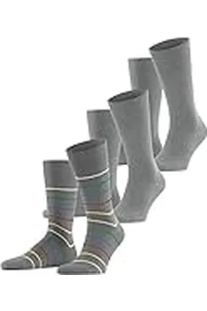 ESPRIT Heren Multi Stripe 3-pack sokken duurzaam biologisch katoen kort patroon 3 paar, , 40-46 EU
