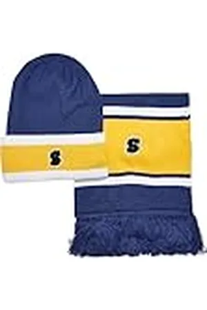Urban classics Unisex College Team Package and Scarf Beanie Hoed, spaceblue/californiayellow/wht, één maat, , Eén maat