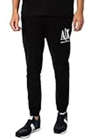 Armani Exchange Icon Tracksuit Bottom sportbroek voor heren, zwart, M