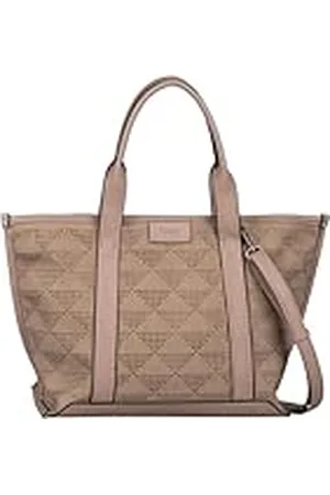 Gabor Bags Talina dames shopper schoudertas ritssluiting groot beige, , Large, modern