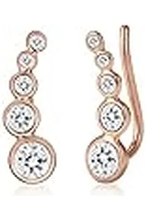 Elli Oorbellen Dames Oorklem Geo met Kristallen in 925 sterling zilver
