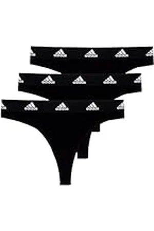 adidas Dames 3 stuks Thong tangabroekjes, 3 x zwart, XS, , XS