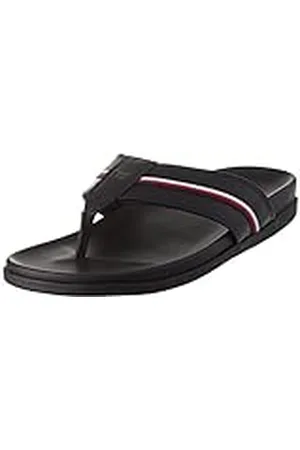 Tommy Hilfiger Heren Hilfiger lederen teen post sandaal, , 40 EU