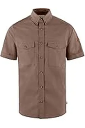 Fjällräven 12600213-244 Övik Air Stretch SS Shirt M Shirt Heren Suede Brown Maat XL, , XL