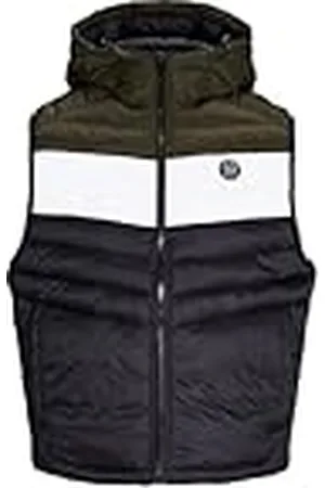 JACK&JONES JUNIOR JESPRINT Puffer Bodywarmer Hood JNR vest, , 128, , 128 cm