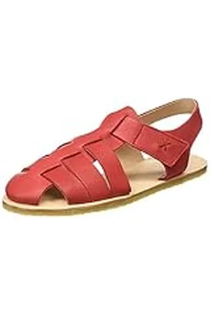 POLOLO Unisex kinderen Ibiza lederen rode sandaal, , 31 EU