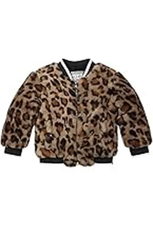 Koko Meisjes winterjas panterprint Teddy Sand.
