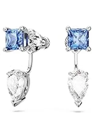 Swarovski Mesmera Earring Jackets, Verschillende Slijpvormen, Afneembaar, Blauw, Rodium Toplaag