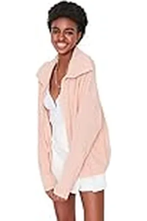 Trendyol Dames Design Oversize Standaard Turndown Kraag Gebreide Vest, , M