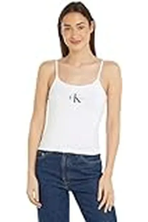 Calvin Klein Jeans Dames Monologo Strappy Tank Top S/S Knit, , M