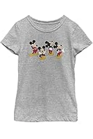 Disney Mickey Mouse Poses Portret Meisjesshirt Athletic Heather, XS, Athletic Heather, XS, Sportheide, XS, , XS