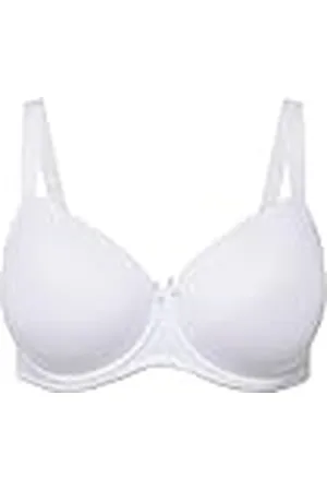 Ulla Popken 697144 Beugelbeha voor dames tot 110D | dessous, zachte cups, verstelbare bandjes, naadloos, effen en sierstrik, , 85B