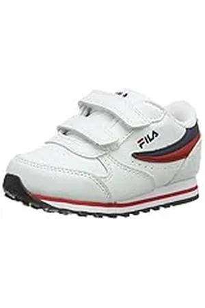 Fila Orbit Velcro TDL Sneakers voor kinderen, uniseks, Witte Dress Blues, 25 EU