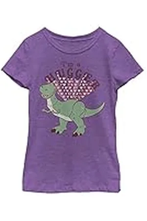 Disney Little, Big Pixar Toy Story Hugger Rex Girls Short Sleeve Tee Shirt, Purple Berry, maat S, paarse bessen, S, , S
