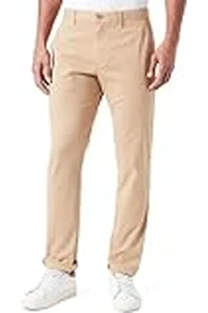 Tommy Hilfiger Heren Chino Bleecker 1985 Pima Katoen Geweven Broek, Geel, 33W/30L, , 33W / 30L