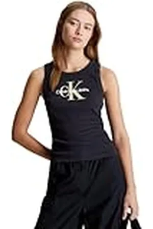 Calvin Klein Jeans Archival Monologo Rib tanktops voor dames, ., L