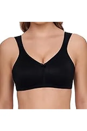 Susa Topsy Plus Ontlastingsbeha voor dames, zonder beugel, met voorgevormde duo-cups, goede ontlasting, heerlijk huidgevoel, zwart, 100C