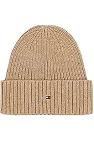 Tommy Hilfiger Mannen The Flag Twisted Yarn Beanie AM0AM13000 Beanie, Khaki (Safari Canvas), OS, , Eén Maat