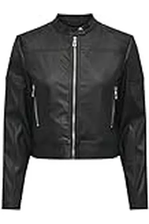 ONLY Dames Onlamia Faux Leather Moto Jacket Cc OTW Bikerjas, , S