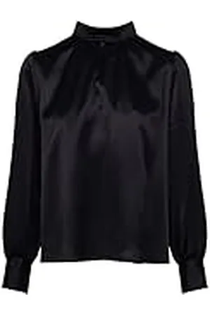 Seidensticker Damesblouse, modieuze blouse, regular fit, opstaande kraag, lange mouwen, 100% viscose, , 44