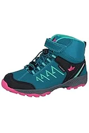 LICO Saltillo High VS Uniseks, kinderen Trail-hardloopschoenen, Petrol/zwart/felroze, 40 EU