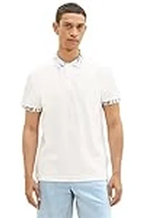 TOM TAILOR Heren 1036556 Poloshirt, 10332-Off White, XL, , XL