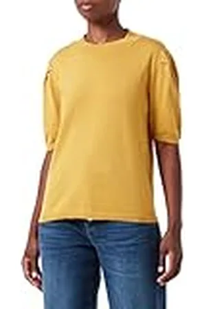 7 for all Mankind Dames Mock Neck Pofmouwen Katoen Sweater, , Standaard