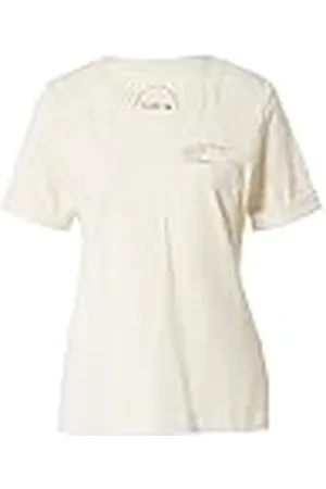Taifun Dames 371320-16117 T-shirt, Light Cream patroon, 36, , 36