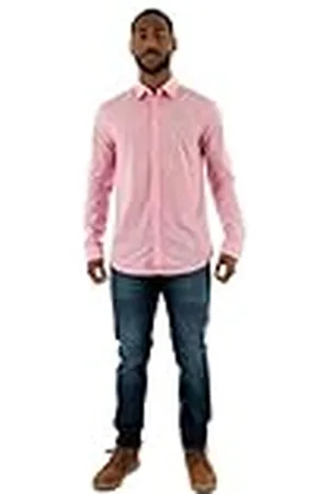 Tommy Hilfiger TJM Original Stretch Shirt Dm0dm04405 L/S, roze (suikerroze), S heren, , S