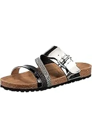 LICO BIOLINE LADY Dames Instapschoenen, Antraciet/antraciet, 41 EU