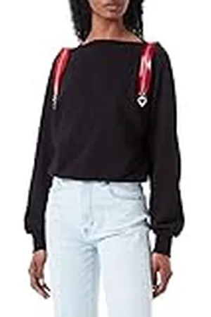 Moschino Dames Comfort Fit Wide Collar Long-Sleeved Sweatshirt, , 44, , 44