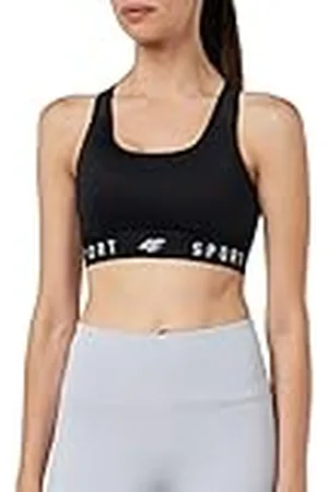 4F H4Z22-STAD350 sportbeha, diep zwart, XS voor dames, , XS