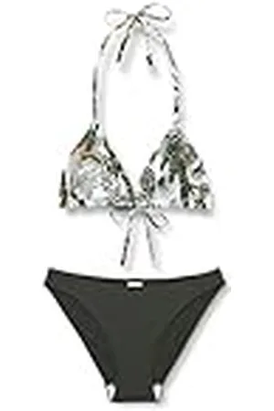 Haute Pression Tweedelig badpak voor dames, tropisch motief X2043/X3043 C01 T38, Meerkleurig, 38-46