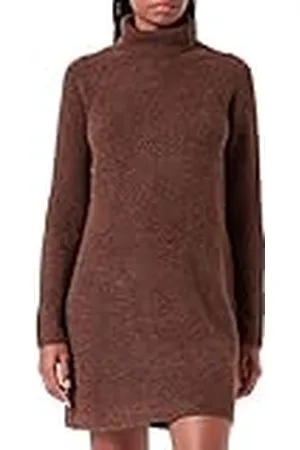 Pieces® PCELLEN LS gebreide jurk met hoge hals voor dames, NOOS BC, , XS