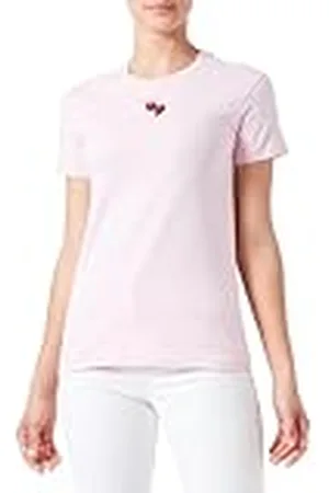 Pinko Boor T-shirt Jersey van katoen met borduurwerk harten, , L