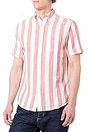 GANT REG COTTON LINEN STRIPE SS SHIRT, , 3XL