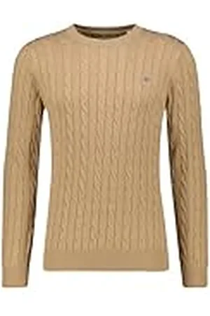 GANT Cotton Cable C-neck Pullover trui heren, , L