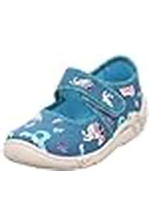 Superfit Mädchen BELINDA Hausschuhe, TÜRKIS/MEHRFARBIG 8400